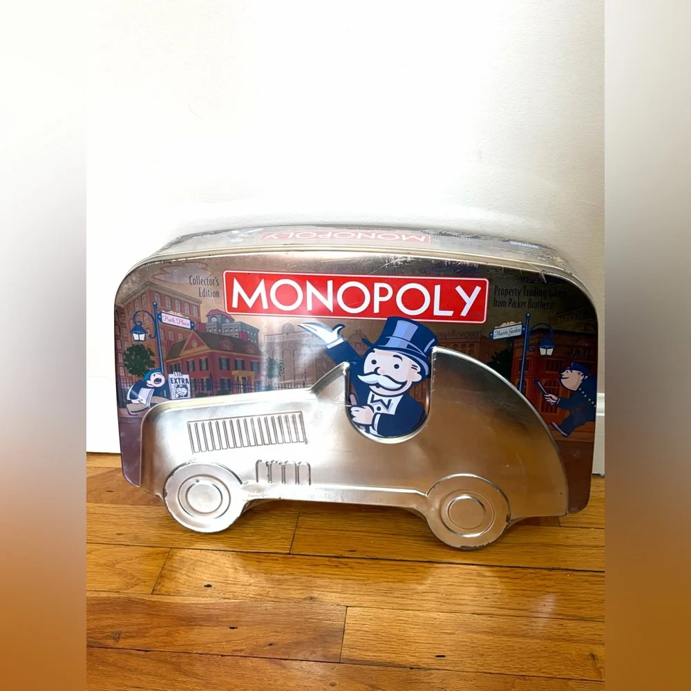 2001 Vintage Collector's Edition Hasbro Monopoly Game in Tin Car, Sealed NIP
